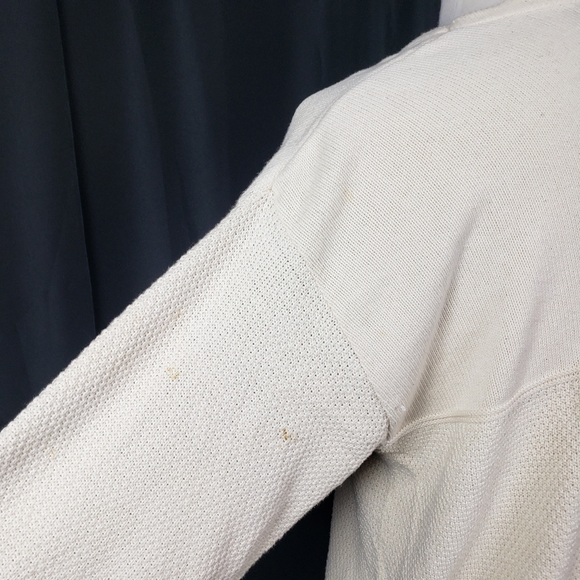 McBriar Vintage Knit Beige Sweater Made in USA with Embroidered Logo - Picture 6 of 8